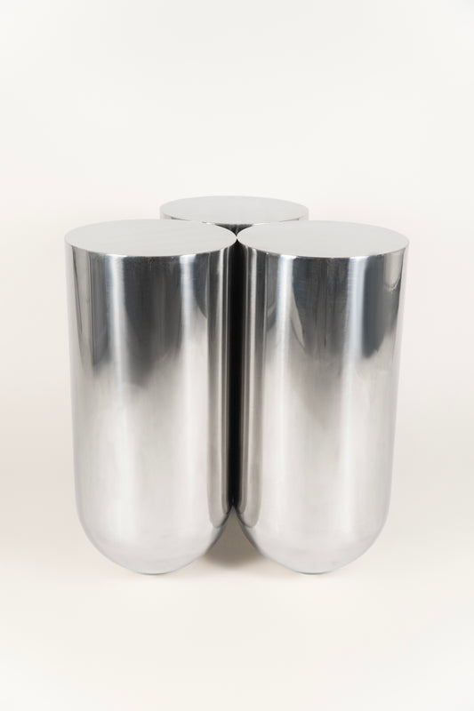 Trio Cylinder Stainless Steel Coffee Table