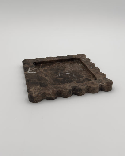 Mia Marble Tray Brown